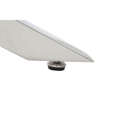 Luxe Marble Dining Table - Silver Steel 180x90 cm