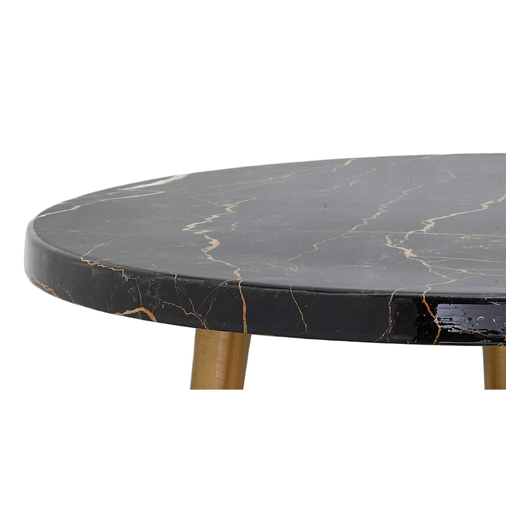 Luxe Marble Side Table - Golden Aluminium 46x46 cm