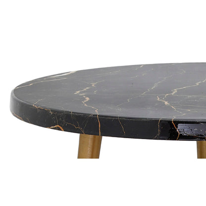 Luxe Marble Side Table - Golden Aluminium 46x46 cm