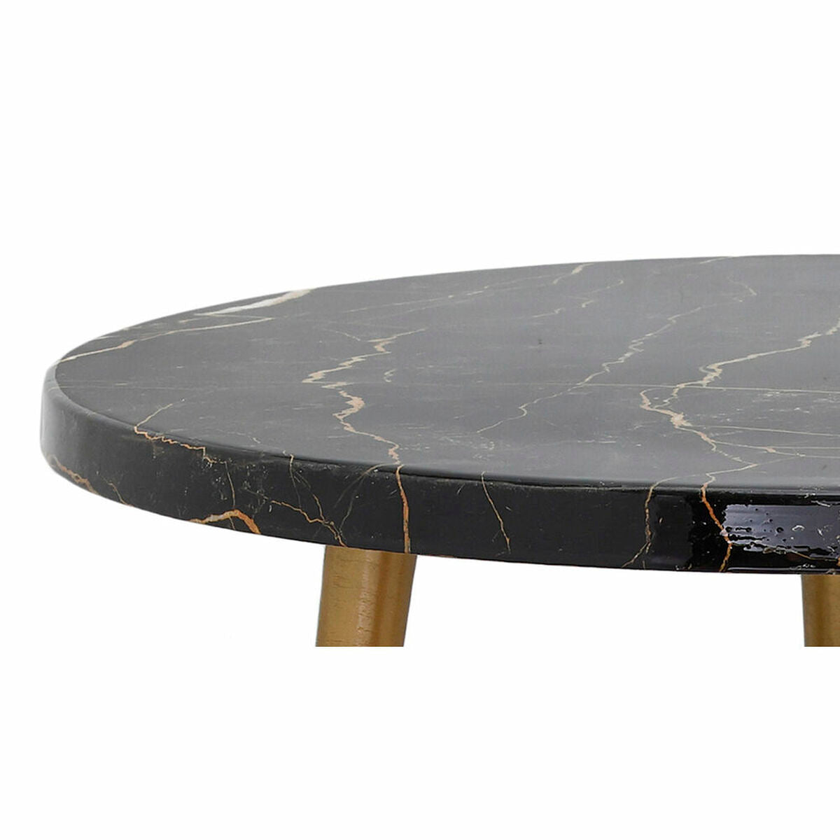 Luxe Marble Side Table - Golden Aluminium 46x46 cm