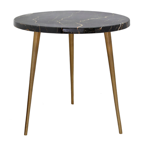 Luxe Marble Side Table - Golden Aluminium 46x46 cm