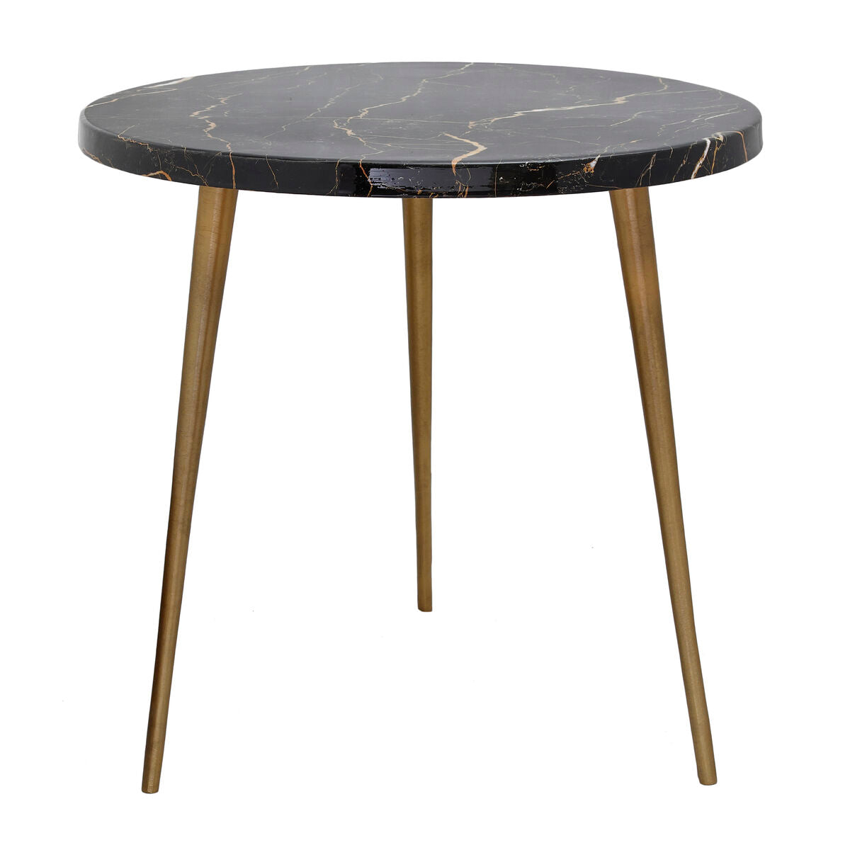 Luxe Marble Side Table - Golden Aluminium 46x46 cm