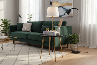 Marble side table lifestyle shot